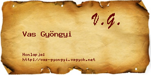 Vas Gyöngyi névjegykártya